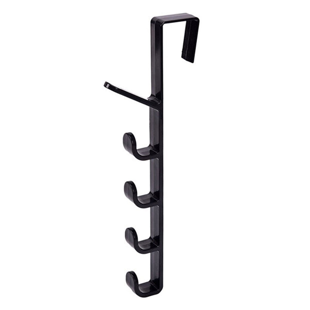 5-Level Over Door Hook Rack – Space-Saving Clothes & Towel Hanging Organizer (1 Piece)