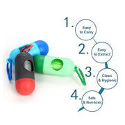 Disposable Baby Diaper Bags Kit with Dispenser & Clip | 50 Bags (Random Color)