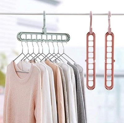 Magic Hanger Multipurpose 9-Hole Space Saving Closet Organizer