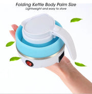 Foldable Portable Electric Kettle – 600ml Silicone Travel Water Boiler
