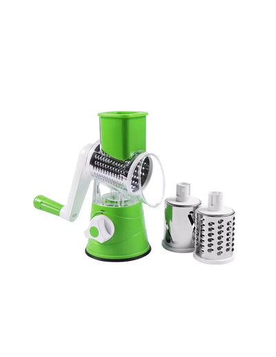 Tabletop Drum Grater – Manual Vegetable Cutter & Multifunctional Round Slicer