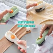 Soft Bristled Shoe Brush With Liquid Dispenser – Multipurpose Long Handle Cleaning Brush