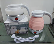 Foldable Portable Electric Kettle – 600ml Silicone Travel Water Boiler