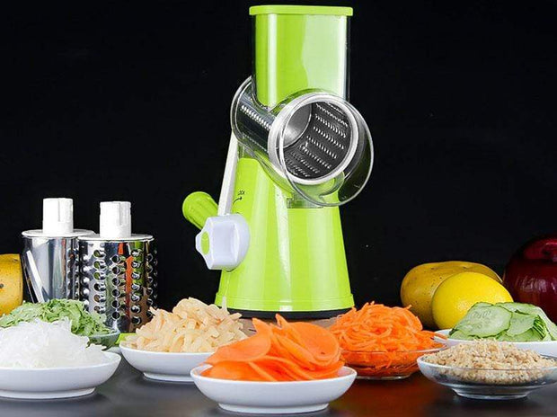 Tabletop Drum Grater – Manual Vegetable Cutter & Multifunctional Round Slicer