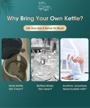 Foldable Portable Electric Kettle – 600ml Silicone Travel Water Boiler