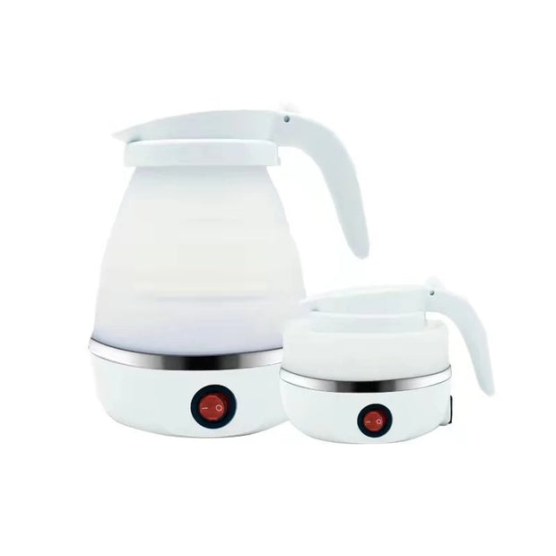 Foldable Portable Electric Kettle – 600ml Silicone Travel Water Boiler