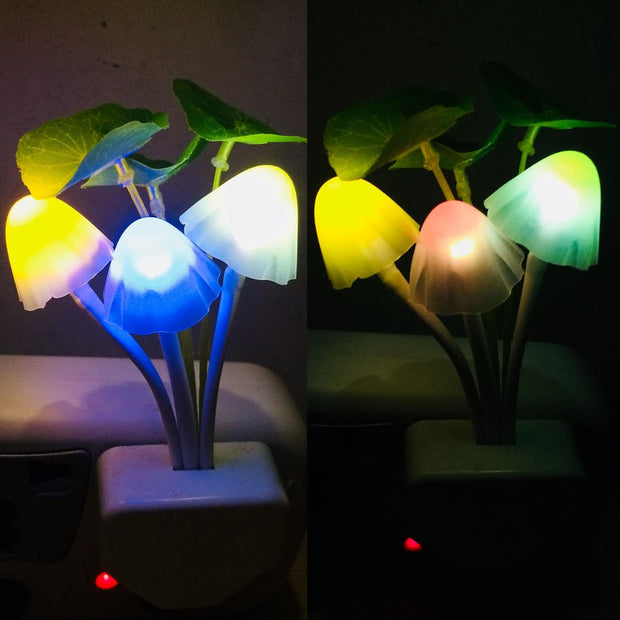Mushroom LED Night Light – Soft Glow Plug-In Lamp for Home Décor (Random Color)