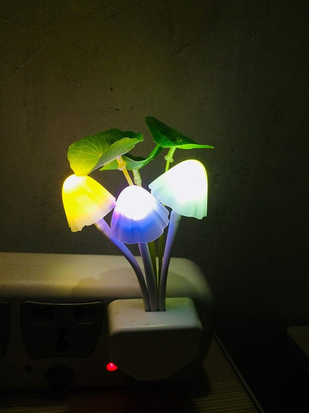 Mushroom LED Night Light – Soft Glow Plug-In Lamp for Home Décor (Random Color)