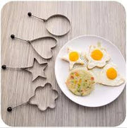 Pack of 4 Stainless Steel Egg Shapers – Star, Heart, Round & Flower